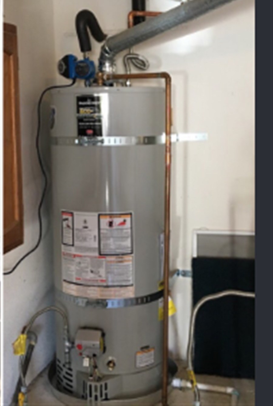 Water heater after replacement