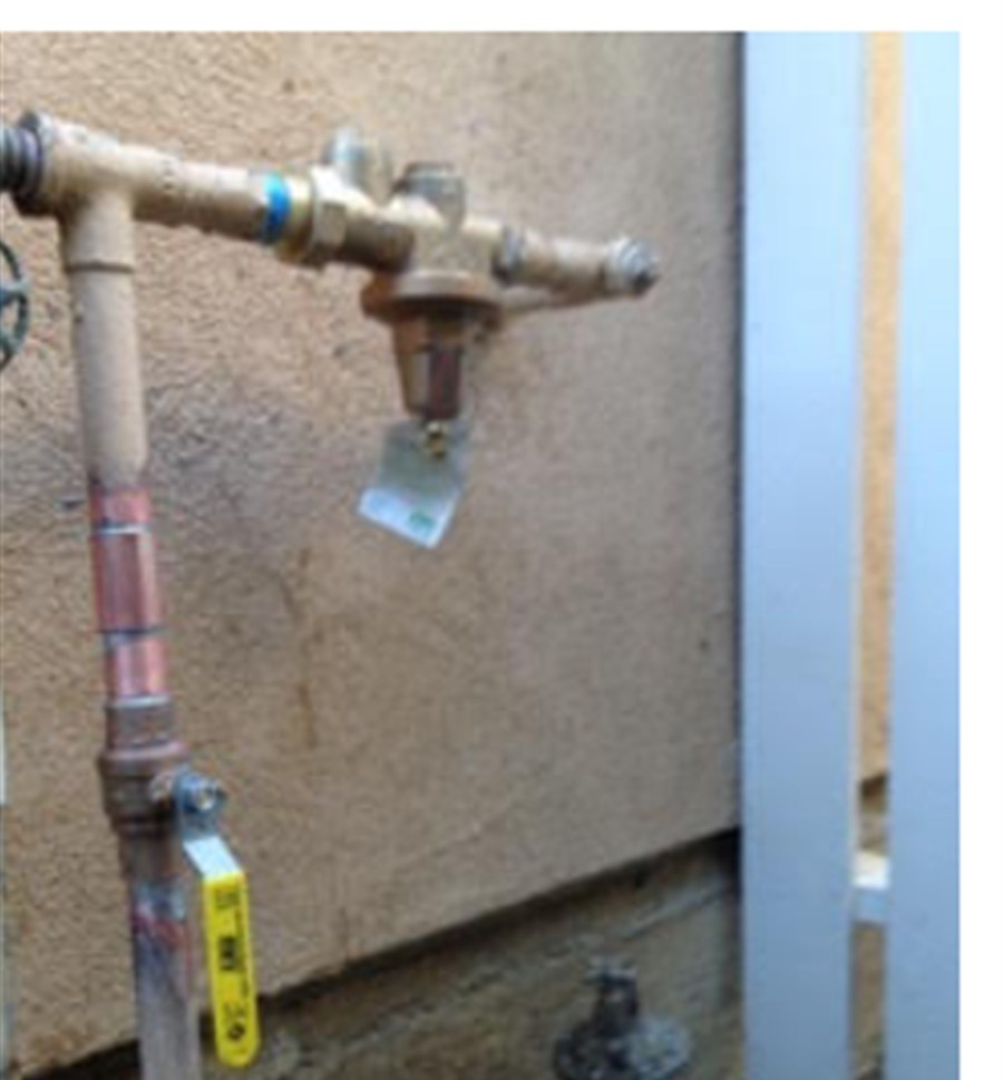 Hose bib after repair