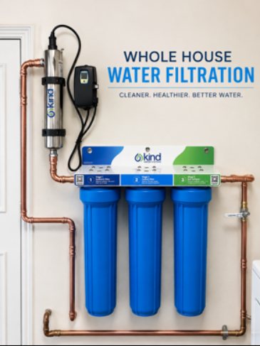Whole-house water filtration system diagram